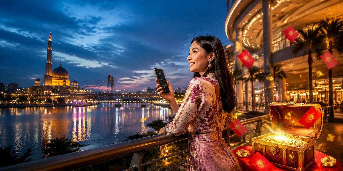 Sampul merah bonus promosi 3900 untuk pengguna Malaysia sempena perayaan di Putrajaya